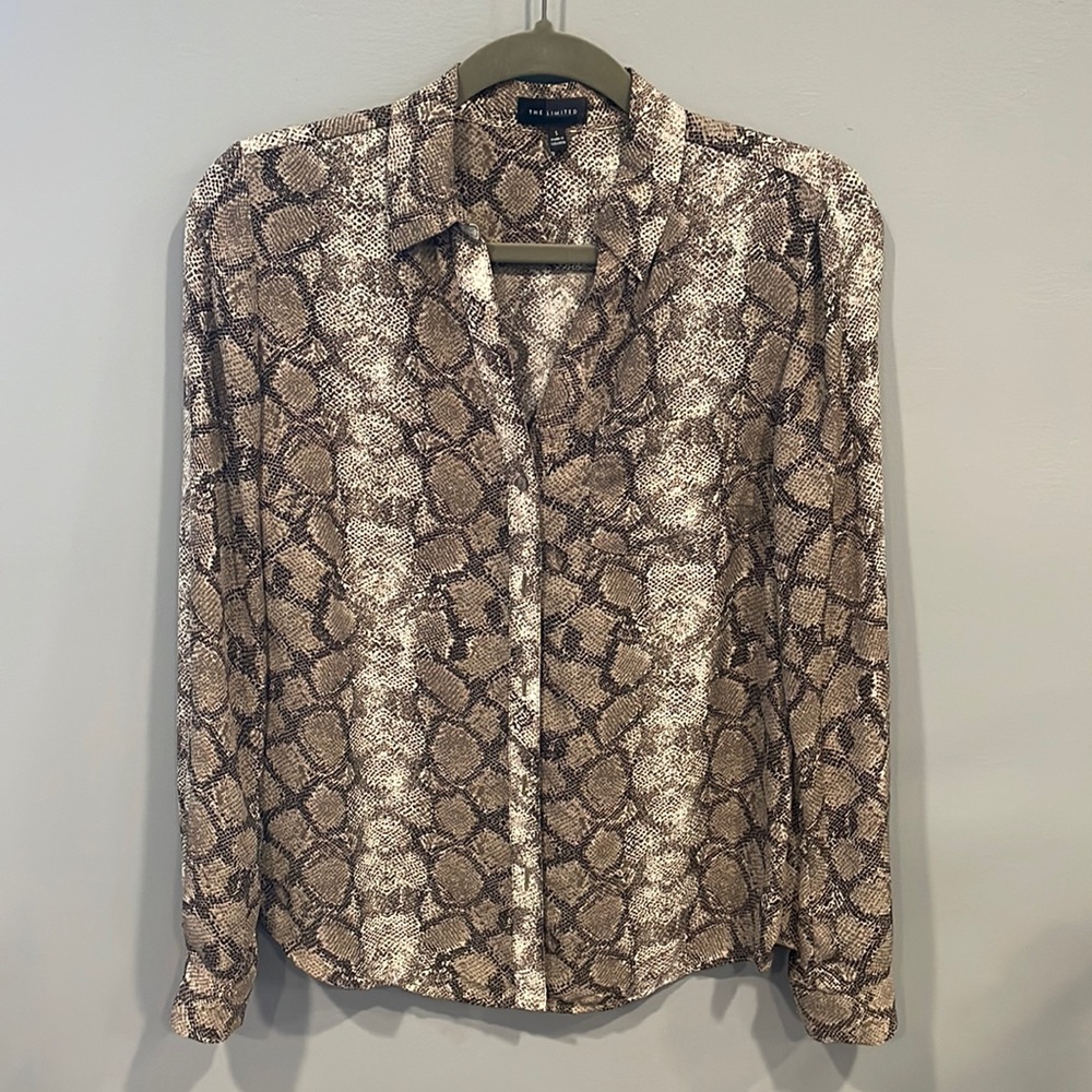 The Limited snake print blouse size small